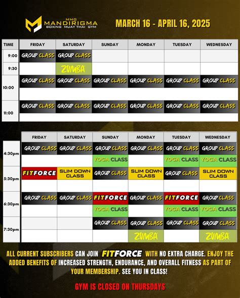 mandirigma gym|Our Classes .